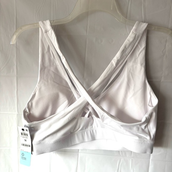 NWT Ideology White Strappy Performance Sports Bra SZ 1X - Picture 3 of 12